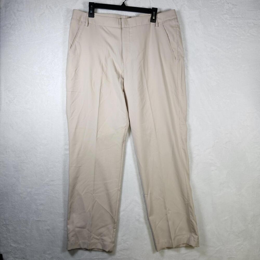 Puma Golf Pants Mens 36x30‎ Beige Tech Stretch Flat Front Lightweight